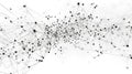 A black and white image of a network of dots and lines Royalty Free Stock Photo