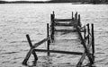 Old Abandoned Pier at Smith Mountain Lake Royalty Free Stock Photo