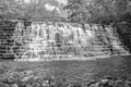 Black and White Image of Otter Lake Dam in the Blue Ridge Mountains Royalty Free Stock Photo