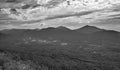 Black and White Image of the Peaks of Otter Royalty Free Stock Photo