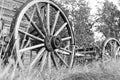 Rustic Old Wagon Wheels Royalty Free Stock Photo