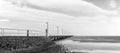 Black and white image of Shorncliffe Pier Royalty Free Stock Photo