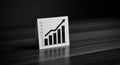 Rising Graph on Dark Background Royalty Free Stock Photo
