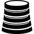 A black and white image of a stack of disks Royalty Free Stock Photo