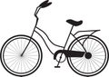 Simple black image of bicycle