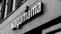Black and White Image Wagamama Asian Restaurant Logo Or Branding With No People