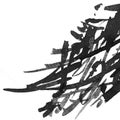 Calligraphy inked black and white monochrome vector background texture