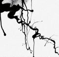 black and white , ink drop abstract background Royalty Free Stock Photo