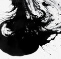 black and white , ink drop abstract background Royalty Free Stock Photo