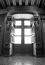 Black And White Interior Window at Chenonceau Royalty Free Stock Photo