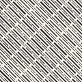 Black and White Irregular Dashed Lines Pattern. Modern Abstract Vector Seamless Background. Stylish Chaotic Stripes Royalty Free Stock Photo