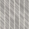 Black and White Irregular Dashed Lines Pattern. Modern Abstract Vector Seamless Background. Stylish Chaotic Stripes