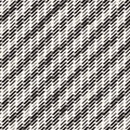 Black and White Irregular Dashed Lines Pattern. Modern Abstract Vector Seamless Background. Stylish Chaotic Stripes Royalty Free Stock Photo