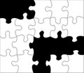 Black and white jigsaw