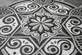 Black and white kaleidoscope abstract Royalty Free Stock Photo