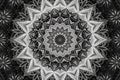 Black and white kaleidoscope abstract Royalty Free Stock Photo