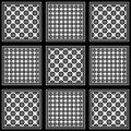 Black and white keffiyeh for men the middle East. Vector template.
