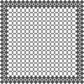 Black and white keffiyeh for men the middle East. Vector template.