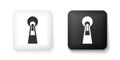 Black and white Keyhole icon isolated on white background. Key of success solution. Keyhole express the concept of