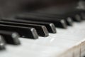 Black and white keys of an old vintage piano Royalty Free Stock Photo