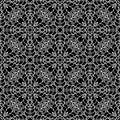 Black and white lace ornament, seamless pattern