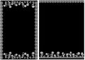 Black and White lace template border