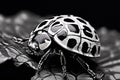 black and white ladybug shell a ladybugs shell captured in black Royalty Free Stock Photo
