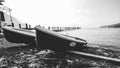 Black and White landscape of Lake Chuzenji, Nikko, Tochigi Prefecture, Japan.