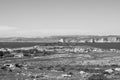 Black and White Landscape of Mellieha, Malta Royalty Free Stock Photo