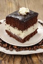 Black and white layer cake