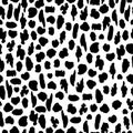 Black and white leopard skin seamless pattern Royalty Free Stock Photo