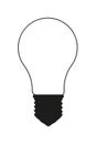 Black and white light bulb