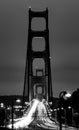 Black and White Light exposures over the Golden Gate Bridge