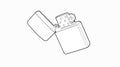Vector isolated illustration of a metal lighter Royalty Free Stock Photo