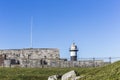Black & white lighthouse, Southsea Castle Royalty Free Stock Photo