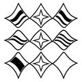 Abstract geometric diamond pattern shape Royalty Free Stock Photo