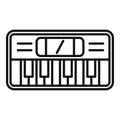 Black and white line art illustration of a keyboard Royalty Free Stock Photo