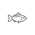 Line drawing of a fish, featuring a streamlined body with a distinct Royalty Free Stock Photo