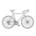 The wheels have multiple spokes, and the pedal cranks are visible Royalty Free Stock Photo