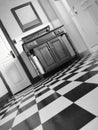 Black and White Lino Linoleum in Bathroom