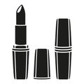 Black and white lipstick silhouette