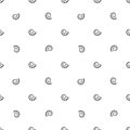 Black and white little snails shells seamless pattern