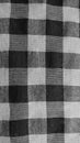 Black and white loincloth texture with dark gingham seamless pattern, vintage abstract plaid Royalty Free Stock Photo