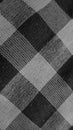 Black and white loincloth texture with dark gingham seamless pattern, vintage abstract plaid Royalty Free Stock Photo