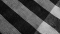 Black and white loincloth texture with dark gingham seamless pattern Royalty Free Stock Photo