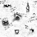 Black and white London newspaper background