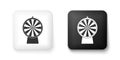 Black and white Lucky wheel icon isolated on white background. Square button. Vector Royalty Free Stock Photo