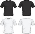 Black white male shirt design template