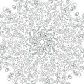 Black and white mandala. Adult coloring book page design Royalty Free Stock Photo