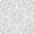 Black and white mandala. Adult coloring book page design Royalty Free Stock Photo